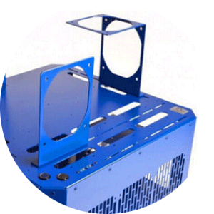 Blue-Coated Sheet Metal Equipment Chassis