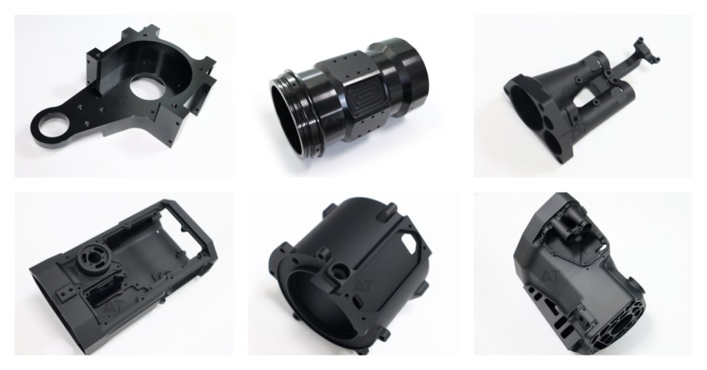 YXT CNC machine shop - black finished precision CNC components