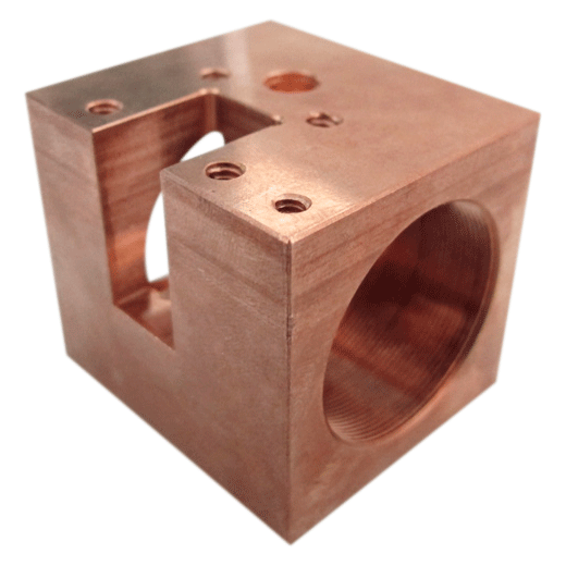 Copper C110 CNC machined material sample