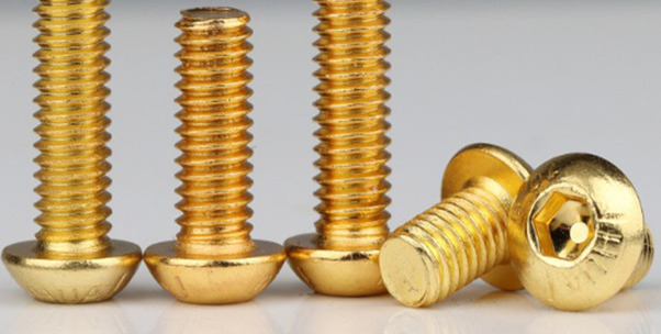Yellow zinc plated steel fasteners