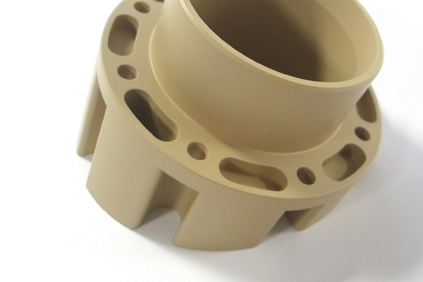 Powder coated aluminum component