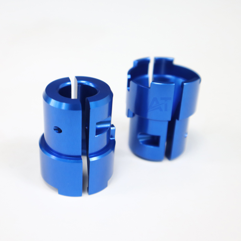 Anodized aluminum turned components with controlled finish