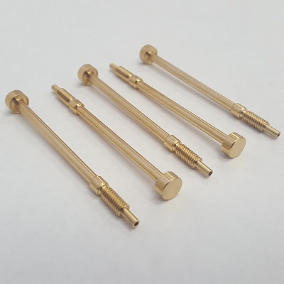 Brass Swiss Turned Actuator Shafts