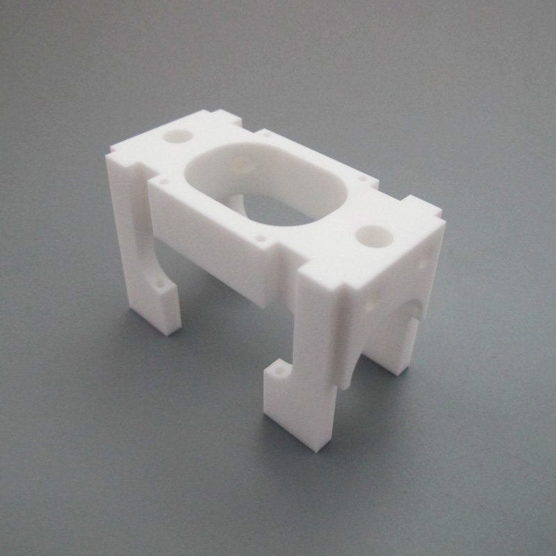 Precision CNC machined white ceramic component