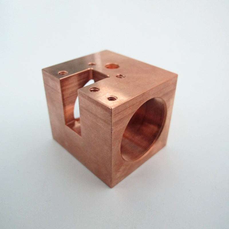 Precision five-axis machined copper component