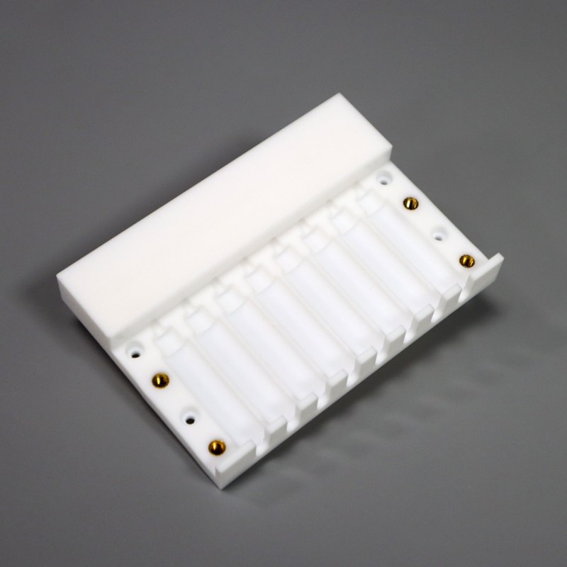 PTFE CNC Machined Fluidic Manifold