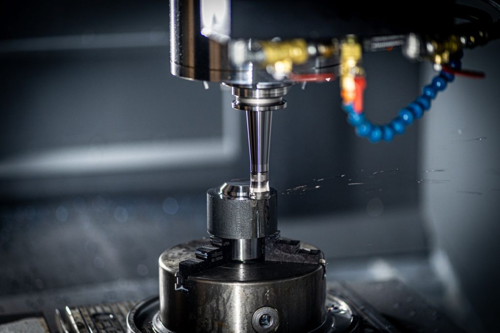 CNC precision engineering close-up
