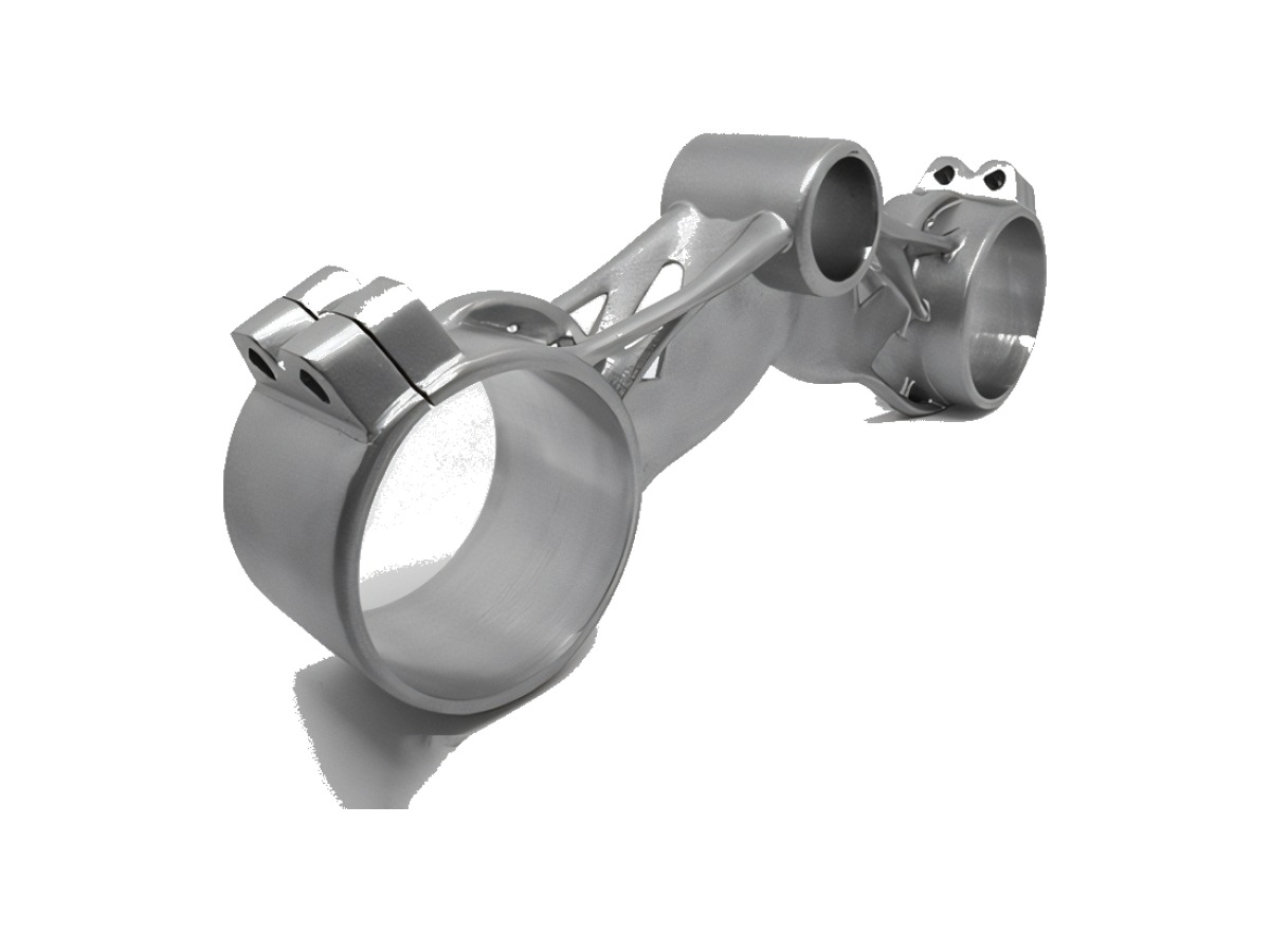 White background Inconel 718 CNC machined material sample