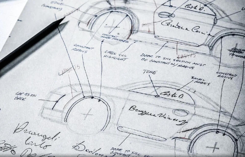 Automotive concept sketch and early design review
