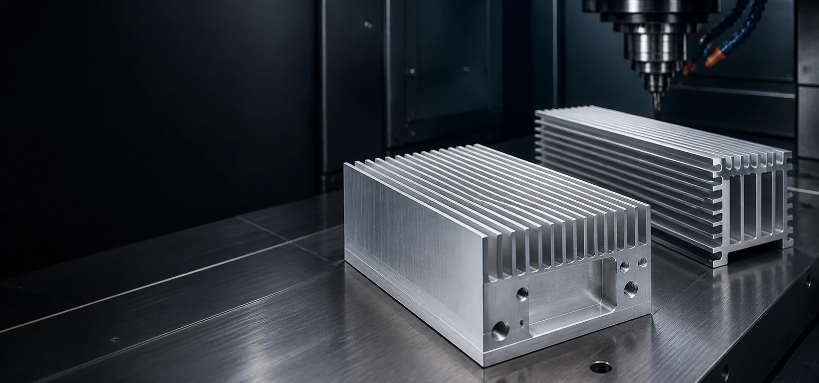 Custom aluminum heat sinks in a precision manufacturing environment