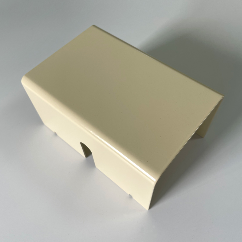 White gloss powder coated sheet metal enclosure